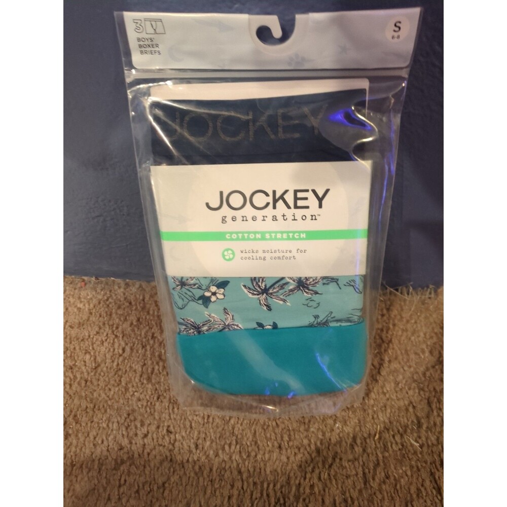 3 Pair Boy's Jockey Generation Microfiber Stretch Boxer Briefs Size S 6-8